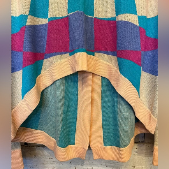 Mara Hoffman Open Neck Open Back Colorblock Aztec Long Sleeve Sweater Size Small - Picture 6 of 10